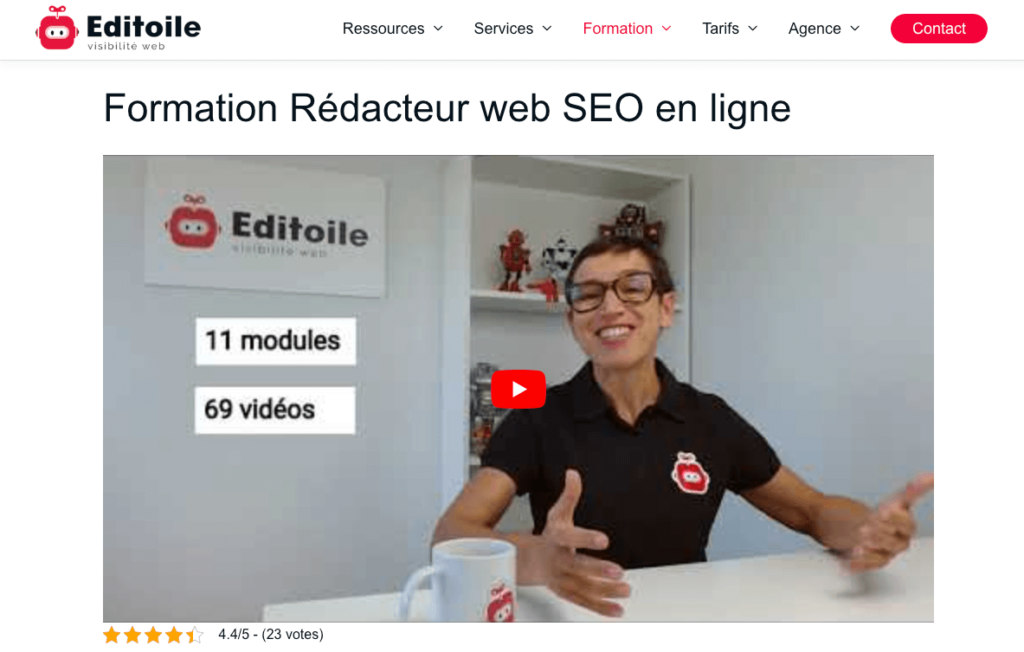 Formation Rédacteur Web SEO9