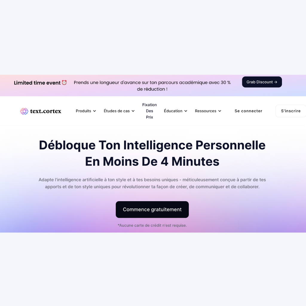 TextCortex : outil pour la réécriture de site web.